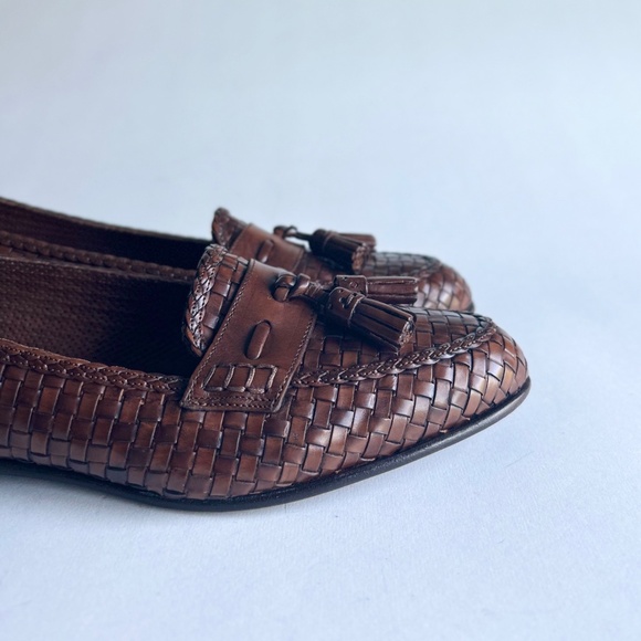 Cole Haan Brown Genuine Leather Weaving Loafers size 9 - Picture 4 of 16